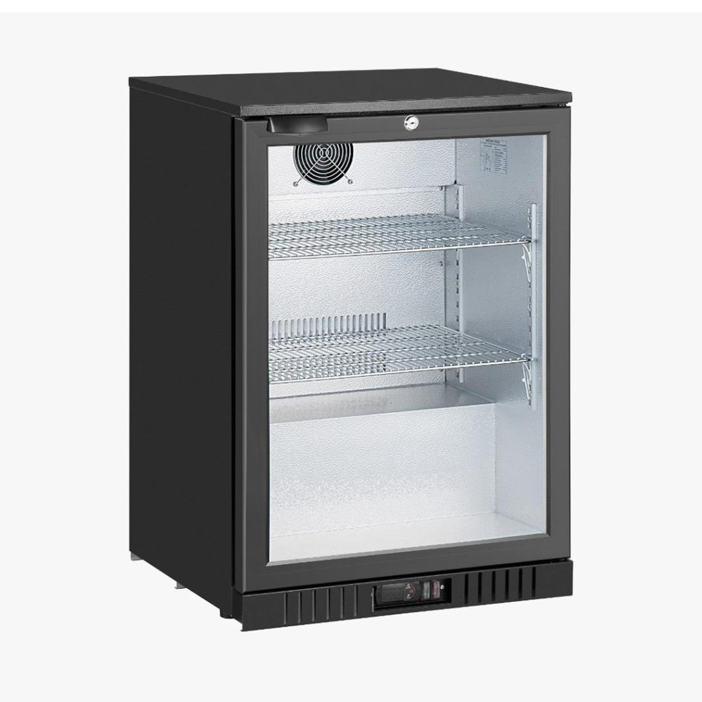 מקרר בר שחור עומד דלת זכוכית 138 ליטר