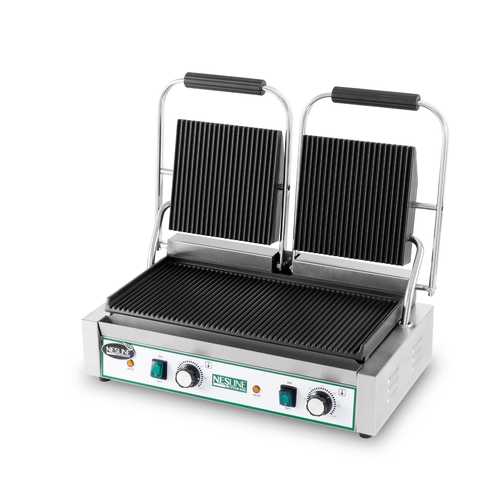 טוסטר לחיצה כפול משטח פסים