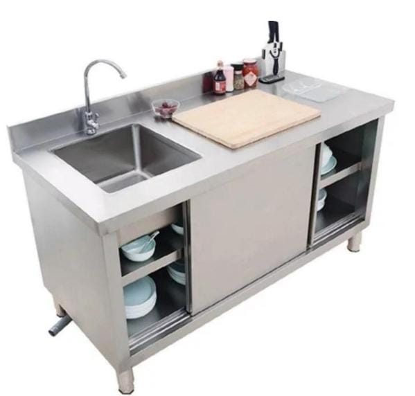 ארונית נירוסטה 1200/700/850 מ"מ + כיור