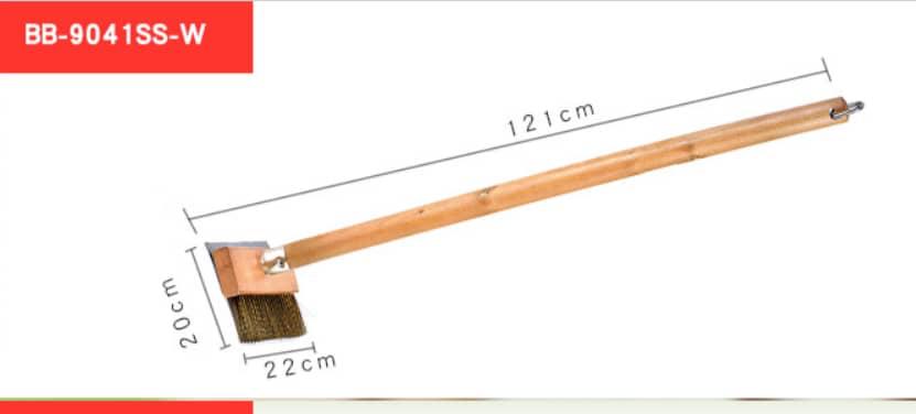 מברשת מקצועית לניקוי תנורי פיצה, טאבונים וגרילים 121 ס"מ