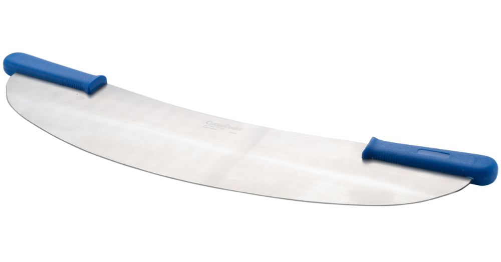 סכין פיצה עגול ידית כחולה 50 ס"מ