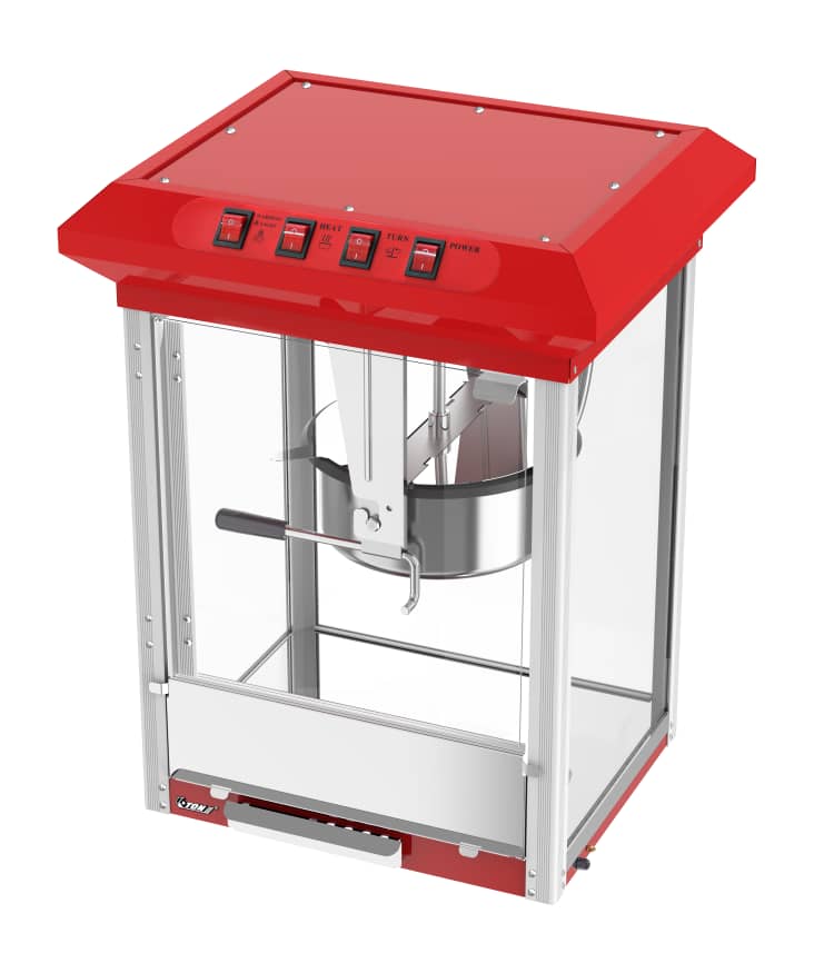 מכונת פופקורן קטנה אדומה 450/375/585 מ"מ ET-POP6