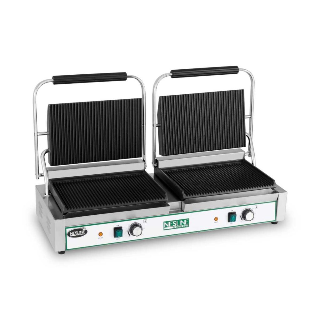 טוסטר לחיצה כפול ענק פסים תעשייתי