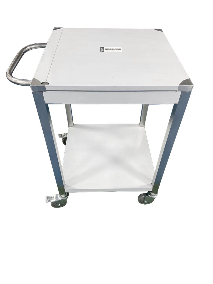 עגלת נירוסטה 120/60/90H ס"מ עם ידית דחיפה