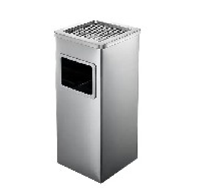 פח מאפרה מרובע נירוסטה מידה: 51/51/63 ס"מ