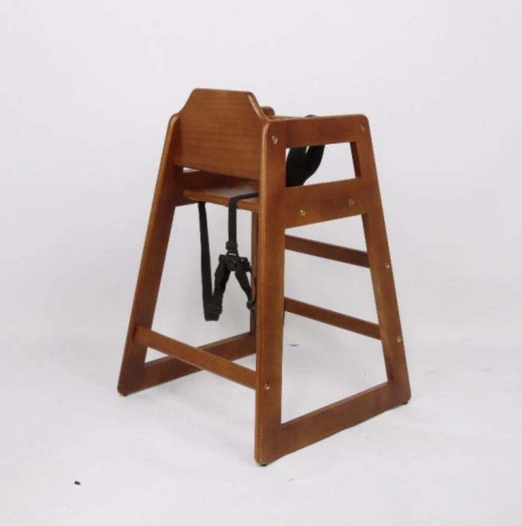 כיסא תינוק עץ מלא למסעדות