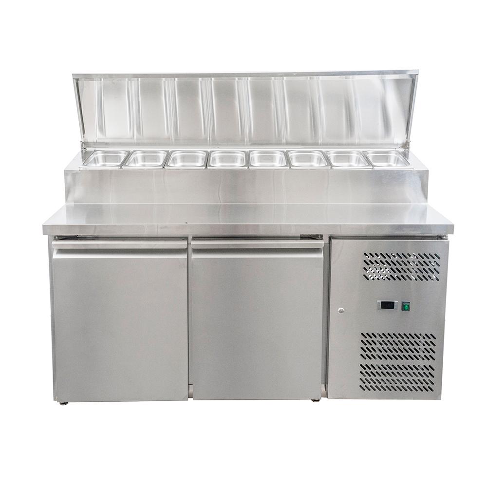 מקרר הכנות נירוסטה עם משטח נירוסטה 1510/800/1085 מ”מ