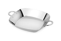 מחבת מרובע נירוסטה 2 ידיות 28 ס”מ