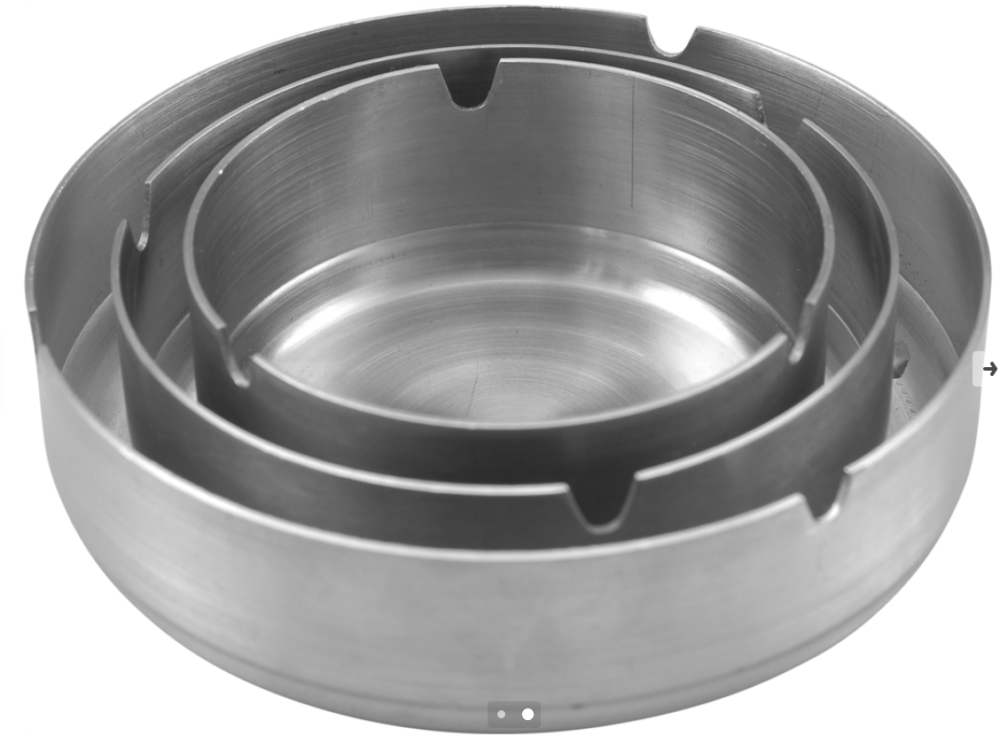 מאפרה עגולה נירוסטה 8 ס”מ