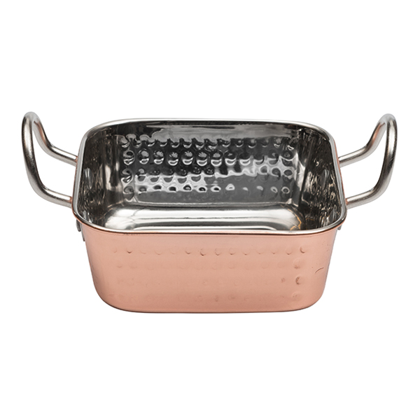 תבנית מרובעת עם ידיות מרוקע ציפוי נחושת 11.5X4 ס”מ