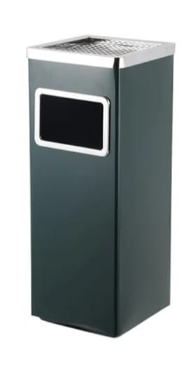 פח מאפרה מרובע ירוק כהה