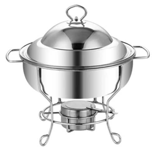 שפינגדיש נירוסטה עמוק 4 ליטר עם מכסה חלון זכוכית