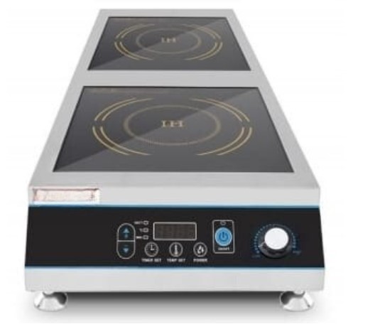 כיריים אינדוקציה כפולה לאורך תעשייתית מקצועית