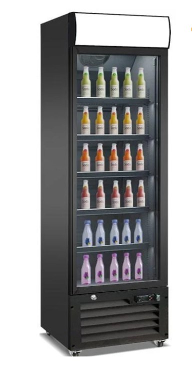 מקרר שתיה דלת זכוכית 450 ליטר שחור