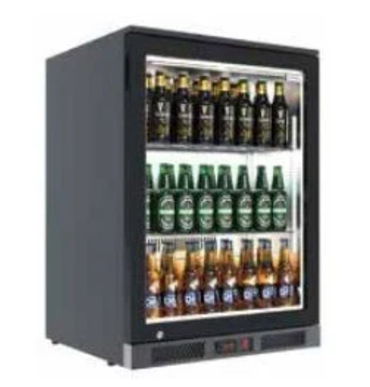 מקרר בר שחור דלת זכוכית 140 ליטר