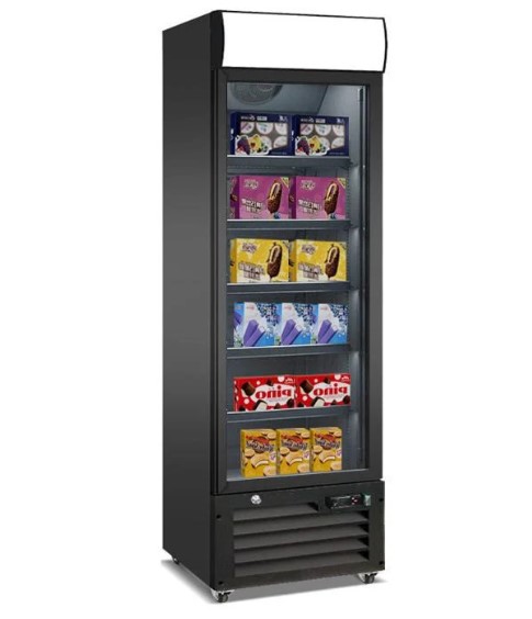 מקפיא תצוגה שחור 650 ליטר