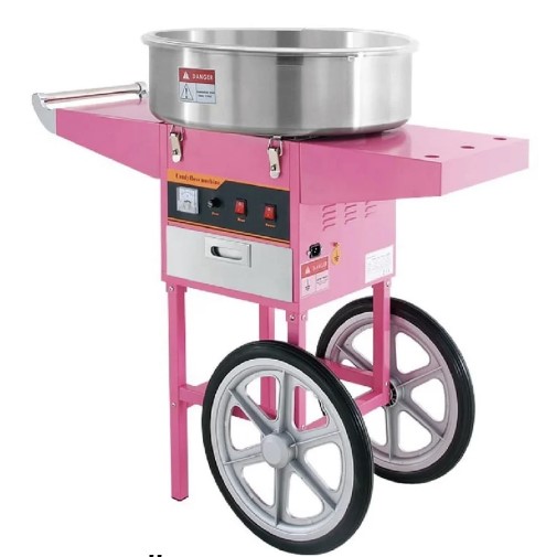 מכונת סוכר / צמר גפן מתוק על עגלה (ללא מכסה)