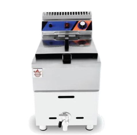 צ'יפסר גז נירוסטה 17 ליטר+ ברז ריקון