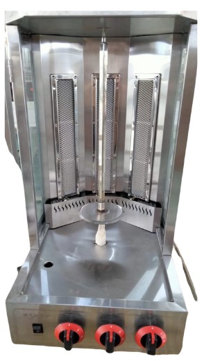 שווארמה גז חצי מקצועית 3 מבערים מפוארת