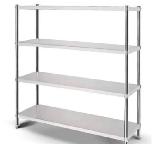 יחידת מדפים 4 שלבים נירוסטה 150 ס‘‘מ