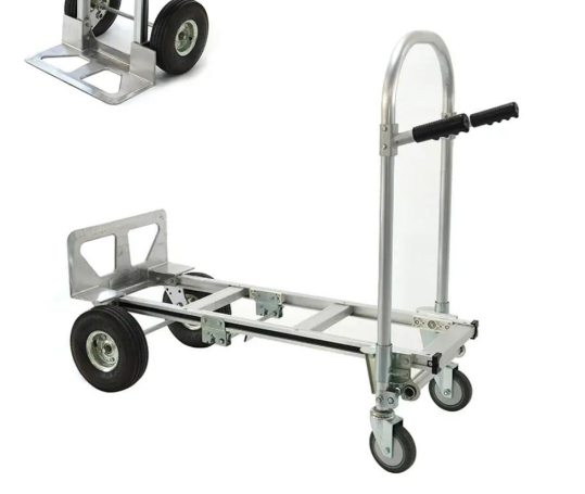 עגלה דו-מצבית אלומיניום מקצועית עם גלגלים מוקצפים עד 300 ק"ג