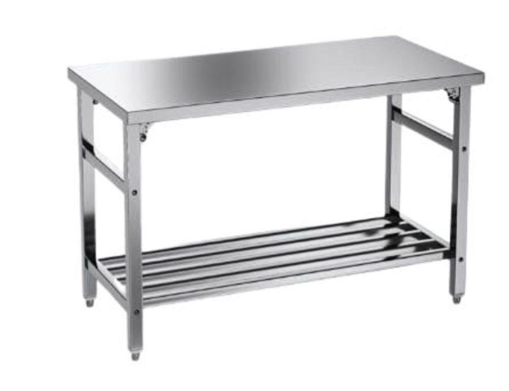 שולחן נירוסטה בוצ'ר מתקפל 150 ס"מ