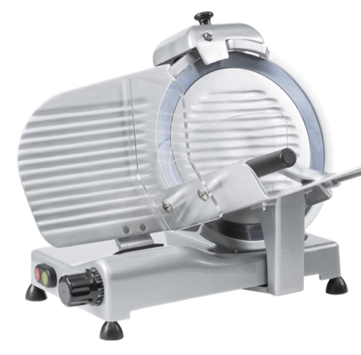 מכונה לפריסת בשר תוצרת איטליה קוטר 300 עם סכין מצופה טפלון