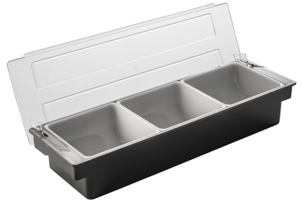 דיספנסר לבר 3 תאים שחור/שקוף