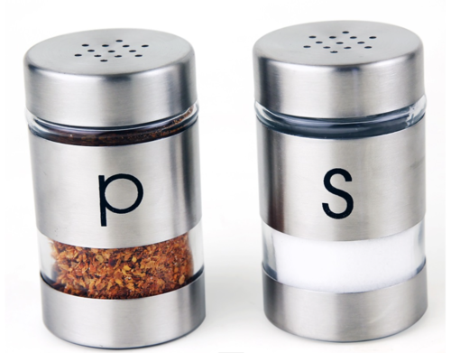 סט (2) מלחיה פנורמית מכסה נירוסטה