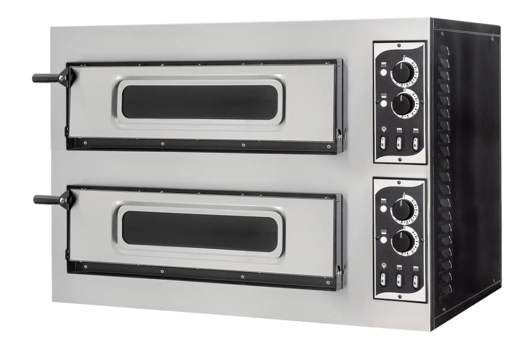 תנור פיצה דו תאי 60X50 ס"מ, דגם מחוזק 8KW תוצרת איטליה