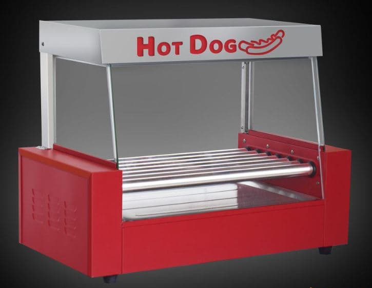 מכשיר להכנת נקניקיות - Pro Line רולר 7 גלילים בצבע אדום - דגם 007V שטוח