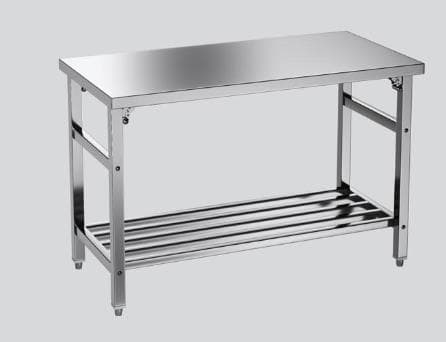 שולחן מתקפל מנירוסטה רוחב 150 ס"מ - גובה 90 ס"מ, עומק 60 ס"מ