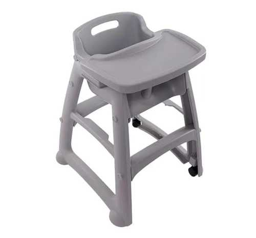 כיסא תינוק + מגש פלסטיק אפור 65/58.5/75 ס"מ למסעדות