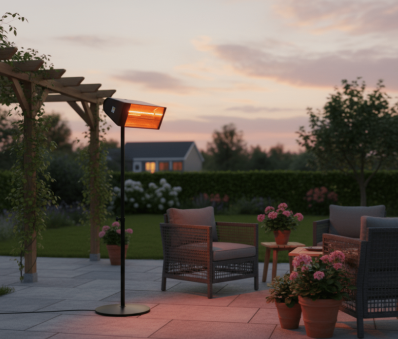 תנור חימום אינפרא 6 דרגות חימום 2500W כולל שלט Havaya Boston Premium שחור עמיד למים