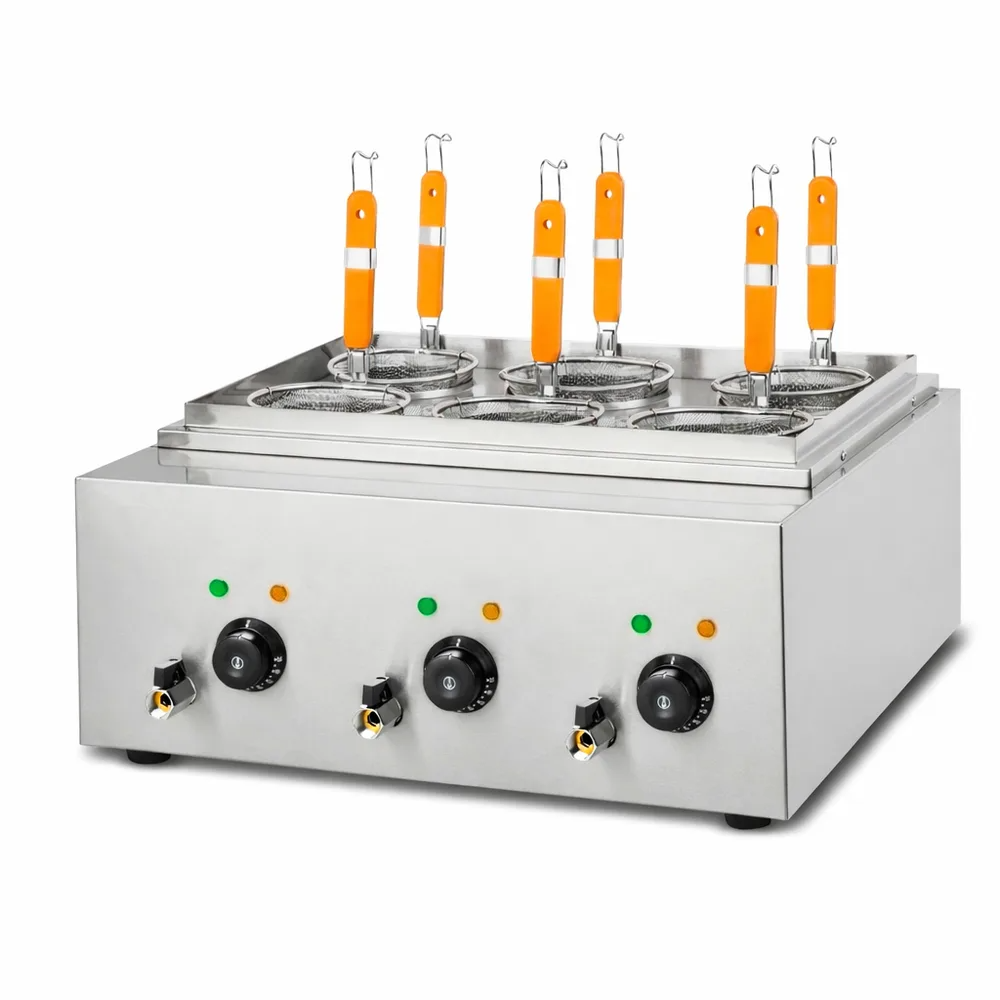 פסטה קוקר חשמלית 6 סלסאות דלפקי 6000W