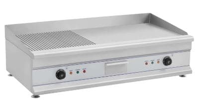 פלנגה כרום משולבת פסים חלקים + שטוח בעוצמה 6000W תלת פאזי (1000D-2) בגודל 100X40 כולל שני טרמוסטטים