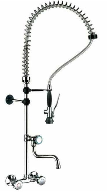 ברז תלוי איטלקי מקצועי עם צינור מהקיר - דגם MONOFORD RUBINETTO למטבח המוסדי