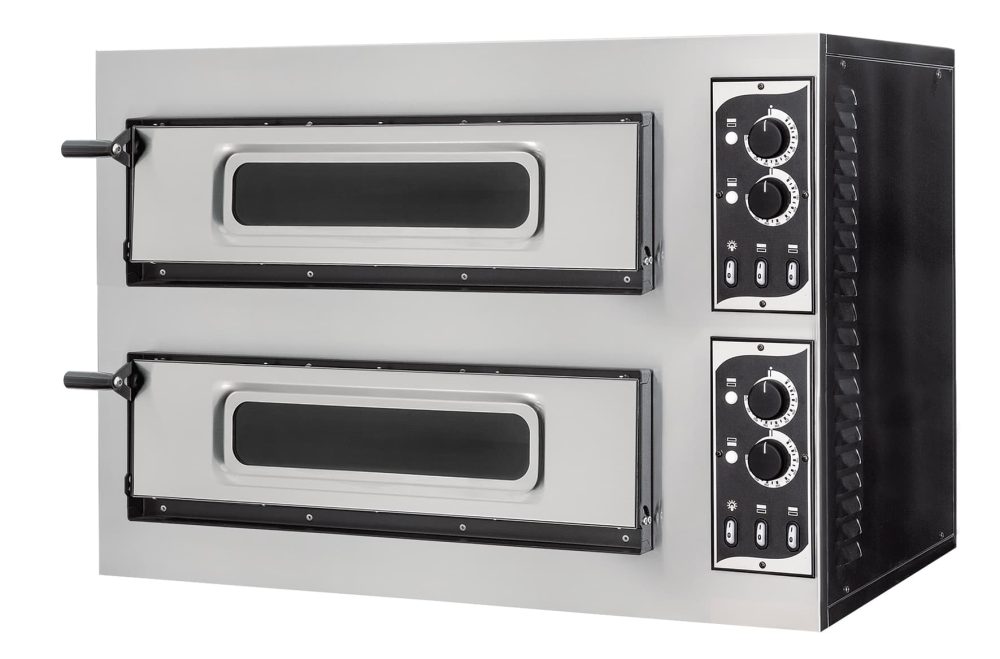תנור פיצה עם שני תאים בגודל 60X50 ס"מ, דגם מחודש 8KW ועם 4 טרמוסטטים - ייצור PRISMA איטליה (254T)