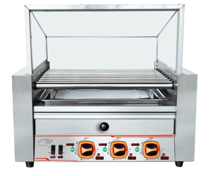 מתקן חימום לנקניקיות Pro Line עם 9 גלילים - כולל תא חימום