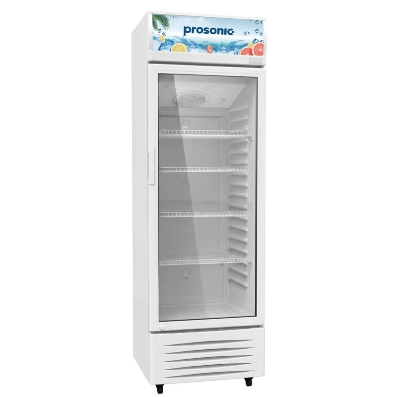 מקרר ויטרינה פרוסוניק צג דיגיטלי 325 ליטר לבן PRO-BC 390 PROSONIC